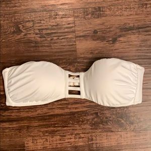 Victoria’s Secret white bandeau bikini top